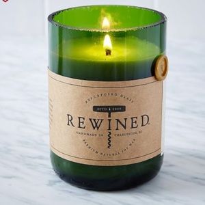 REWINED green glass candle-Champagne (NWT)